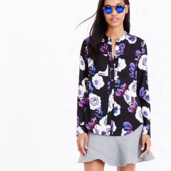 J. Crew Tops - J. Crew Violet Poppy Blouse!